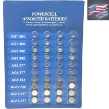 Reliable Lithium Ion Mini Power Cell Set - 40 Assorted Batteries for Electronics