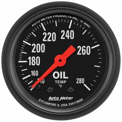 AutoMeter Oil Temperature Gauge Mechanical | Z Series | 2-1/16in | 140-280 °F