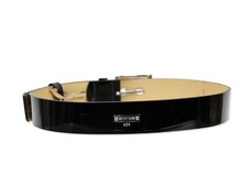 SPORTMAX - Leather Belt Black Patent Made In Italy Size L