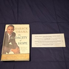 Product Image: Signed 1st Edition Hardcover The Audacity Of Hope w/Signing Ticket Barack Obama