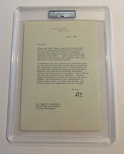 Dwight D. Eisenhower 1955 Typed Letter Signed as President - To Brother - PSA