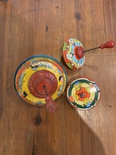 RARE three Vintage Tin Tops