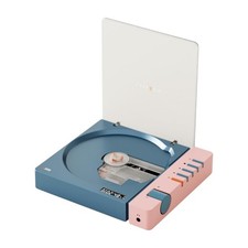 Rare Syitren R300 Blue Pink Retro CD Player with Optical SPDIF Out 3.5mm Jack