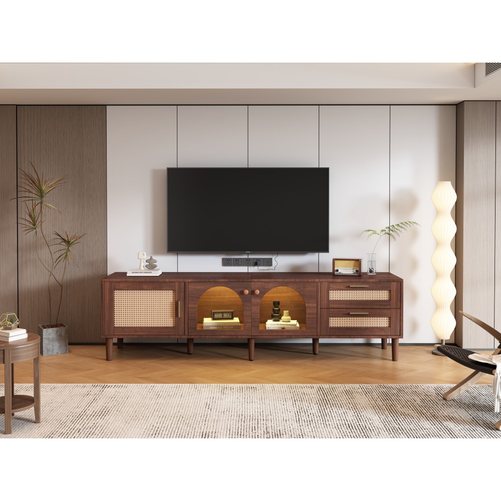 70" High Gloss LED TV Stand 55-80Inch Modern Media Console Cabinet FREE SHIPPING