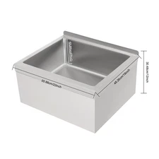 Commercial Wall-mounted Mop Sink Stainless Steel Floor Mop Sink Rectangular