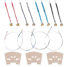 12 Pcs Violin Strings Universal Full Set G-D-A-E with 3 Pcs Violin Bridge 4/4