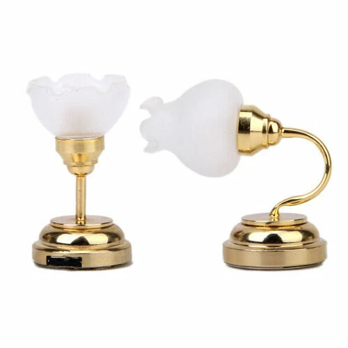 Luci e lampade letti vintage per case di bambole e miniature
