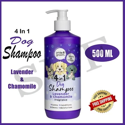 Pride & Groom 4 in 1 Dog Shampoo 500ml – Cleans, Conditions, Moisturizes & Calms