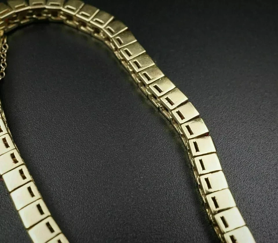 12 CT Princess Cut Ruby & Diamond Lab-Created Tennis Bracelet 14K Yellow Gold FN - Image 4 of 4