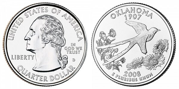 2008 D OKLAHOMA STATE QUARTER Choice Unc From Mint Rolls | eBay