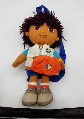 Dora The Explorer Diego Backpack Zippered Bag Adjustable Straps