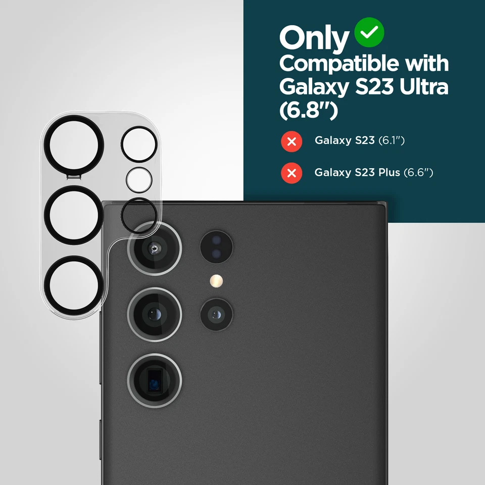 Case-Mate Samsung Galaxy S23 Ultra Camera Lens Protector - Ultra High Clarity - Image 2 of 4