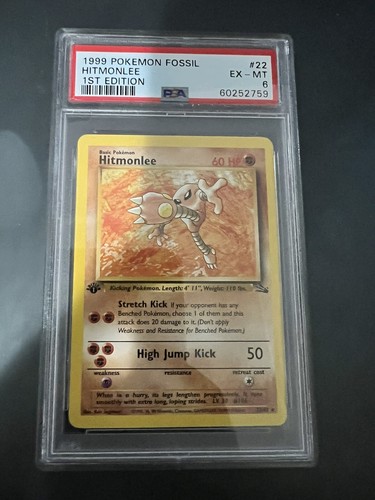 Hitmonlee (1st Edition) graded PSA 6 for sale on eBay