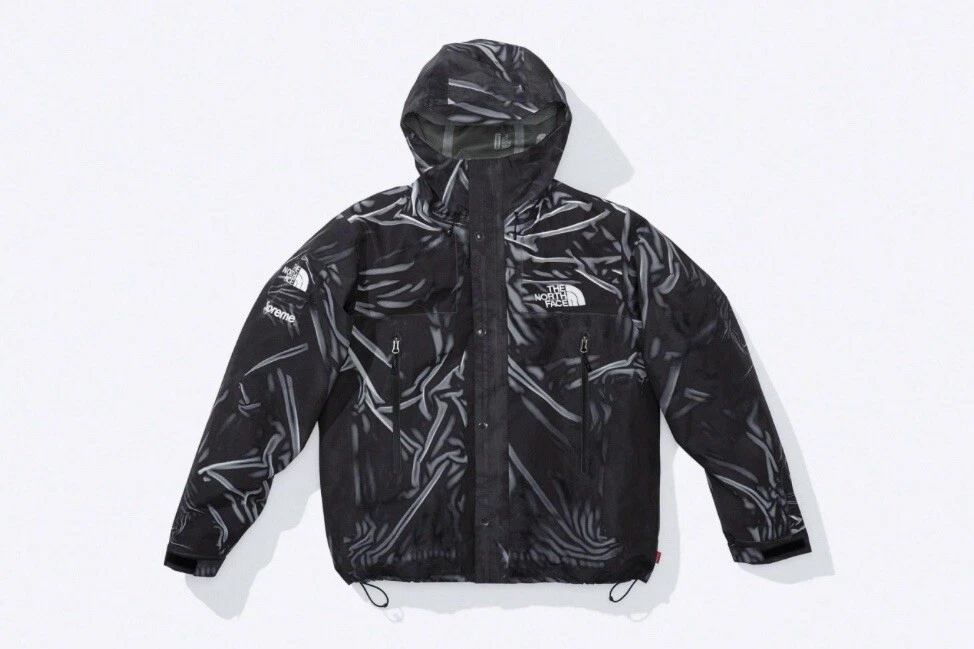 VESTE COQUILLE SUPERME SS23 THE NORTH FACE TROMPE L’OEIL   NOIRE   LARGE   NEUVE AVEC ÉTIQUETTE