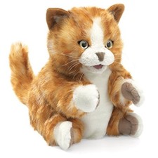 Folkmanis Orange Tabby Kitten Hand Puppet