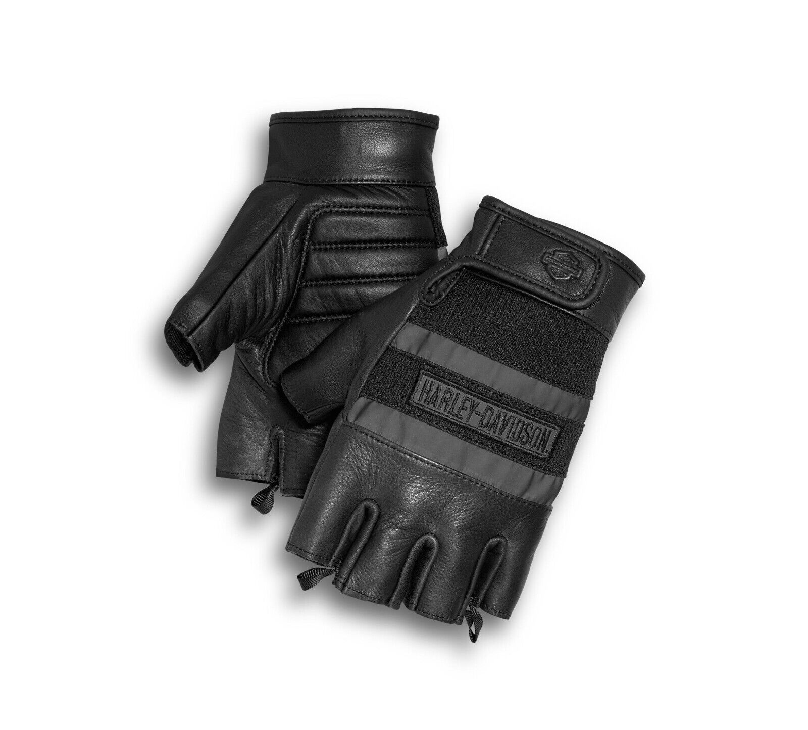 Harley-Davidson Men's Centerline Fingerless Gloves, Black - 98250-13VM