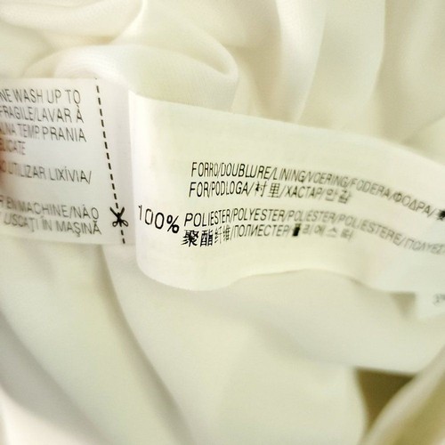 Zara Trafaluc Mini Ruffle Dress Women's Size Medium White Sleeveless Low Back - Picture 9 of 13