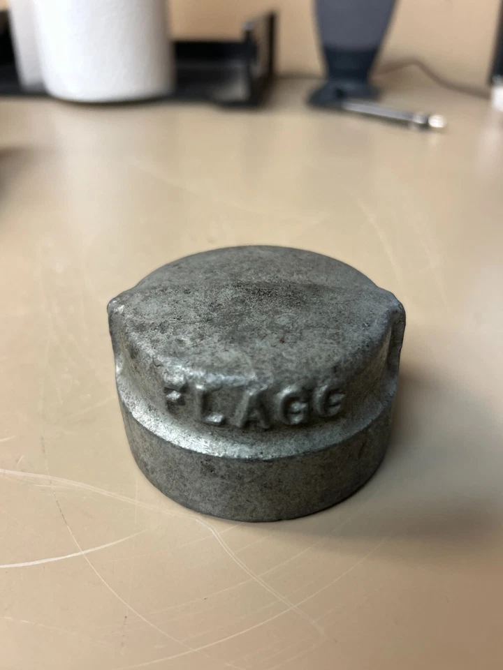 1.5" 300# Galvanized Malleable Iron Threaded Cap - Image 3 of 3
