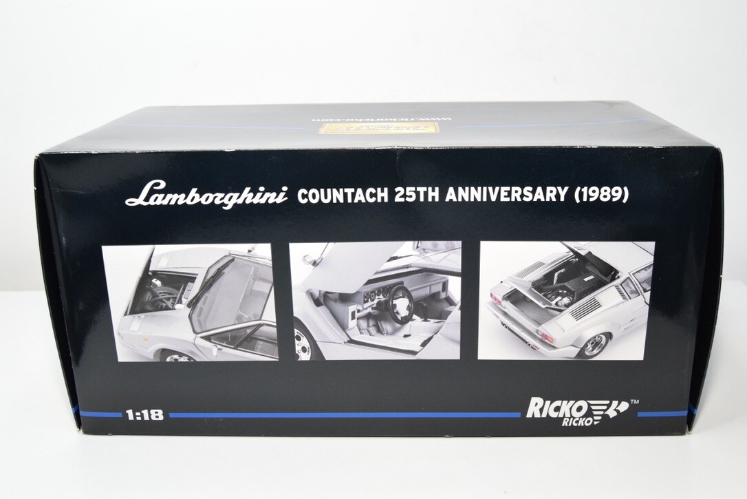 RICKO 1/18 カウンタック25TH 1989 Lamborghini Countach 25th Anniversary diecast model car