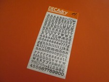 DECADRY N  239 RUB-ON BLACK LETTERS  NUMBERS TRANSFER  32pt-0.354 inch-9mm 