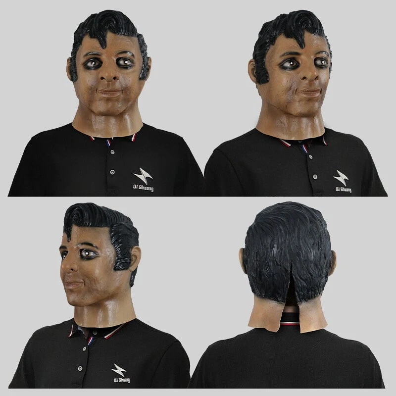 Masquerade Halloween Latex Fancy Human Man Head Mask Carnival Party Cosplay Prop - Image 3 of 4