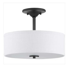 Inspire Collection 2-Light Graphite Semi-Flus...
