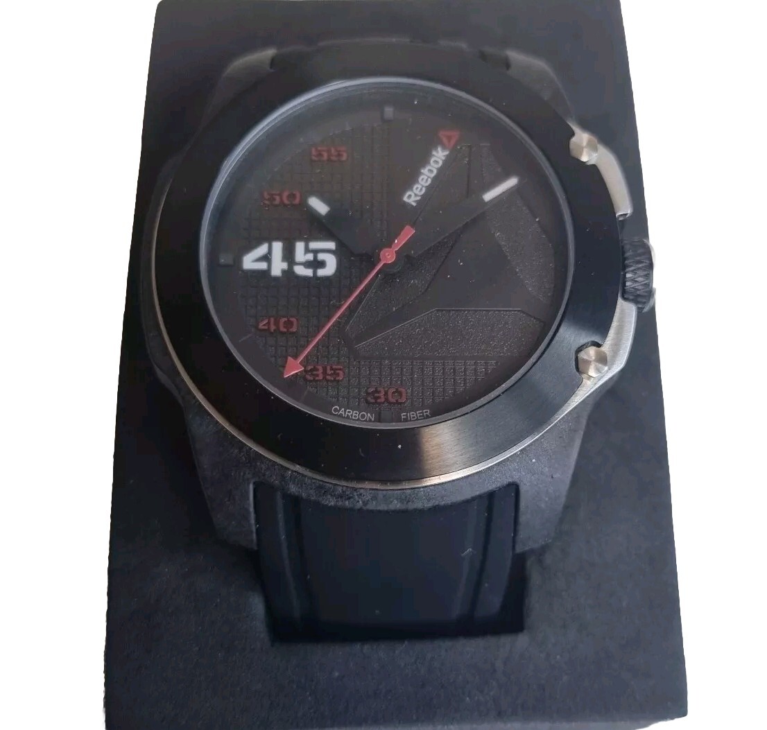 Reebok Haymaker Black Silver Men's Wrist Watch RD-HAY-G2-CBIB-B1 New Old  Stock