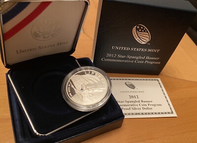 USA: Silver Dollar 2012, Star-Spangled Banner, Proof, PP, Silber