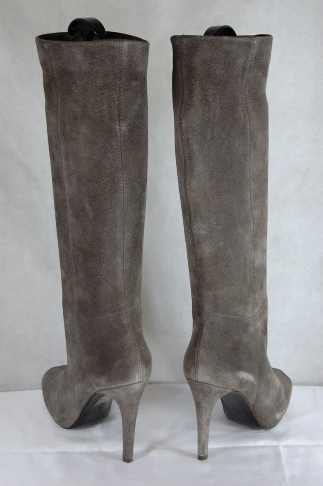 38 США 8,0 ❤️ Pedro Garcia заглянуть носок серый из натуральной замши кожи сапоги до колена - Изображение 3 из 4