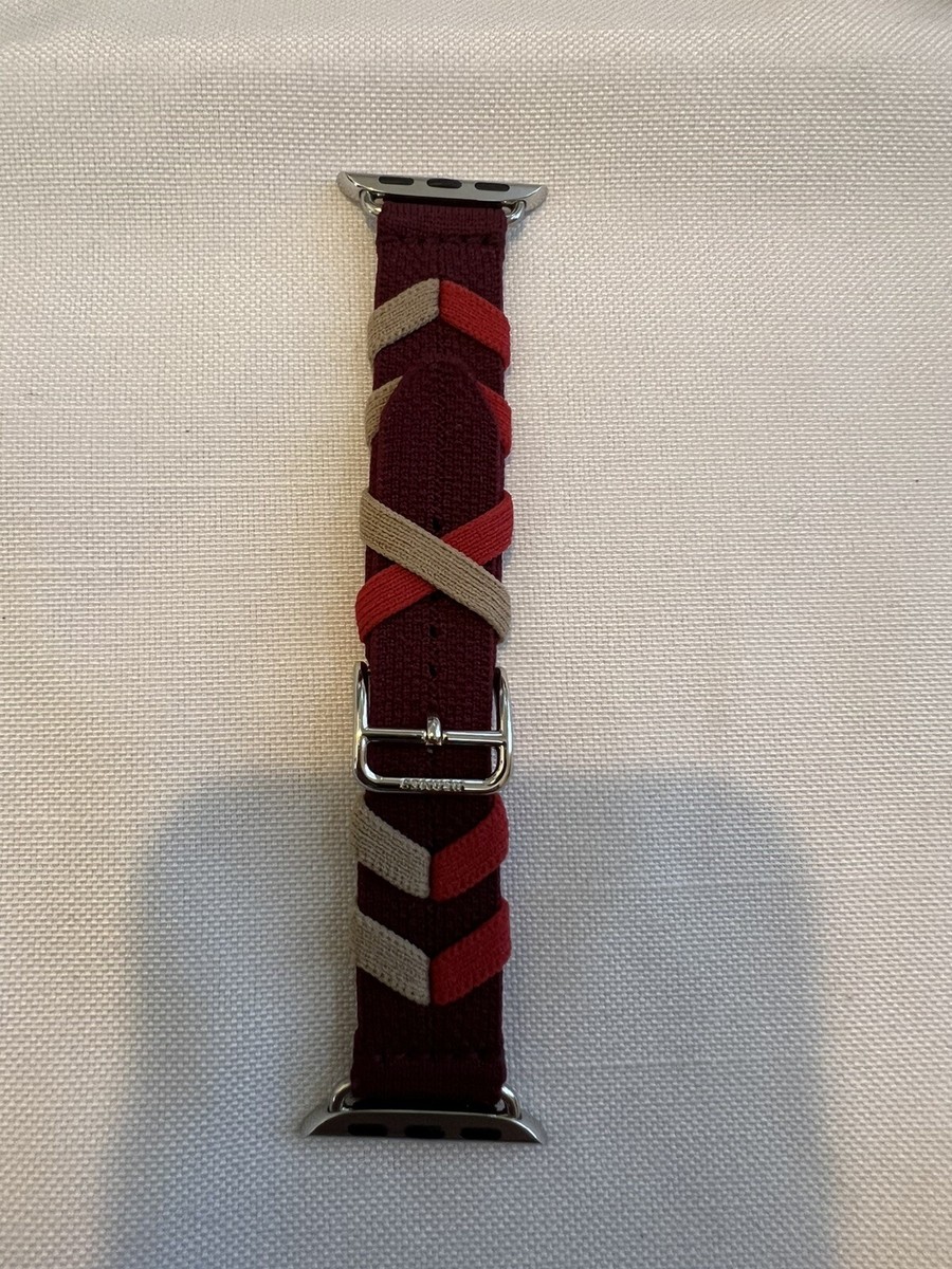 時計 Apple Watch Hermes Single Tour 41 mm Apple Watch Hermès - 41mm Gold/Écru Toile H Single Tour - Apple