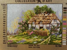 Printed needlepoint canvas Collection D Art 30x40 Cm Cottage Canvas Only