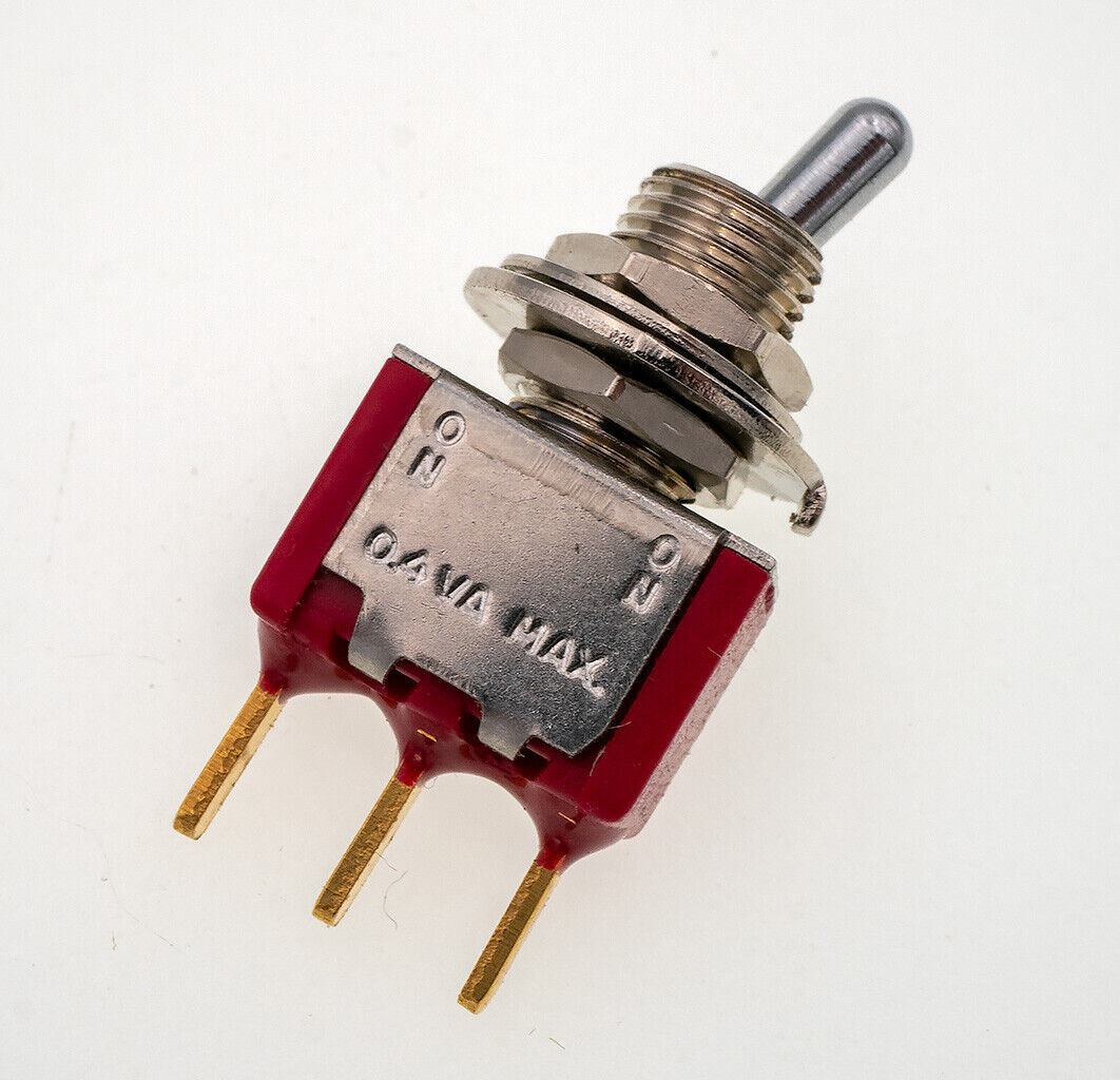 C&K 7101-M-YCE 2 Position ON-NONE-ON SPDT Toggle Switch, PCB C&K 7101-M-YCE 2 Position ON-NONE-ON SPDT Toggle Switch, PCB