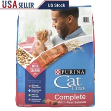 High Protein Salmon Dry Cat Food 15lb Kibble Essential Vitamins Healthy Coat New