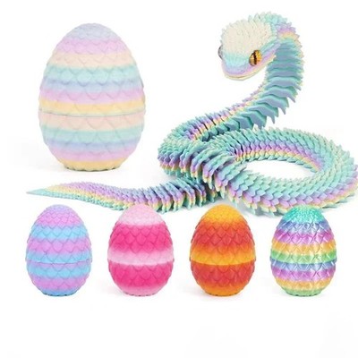 3D Printing Action Figure Snake Egg Toys Creative Stress Relief Anime Figures
