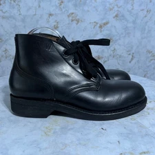 VTG Biltrite Men's Size 5.5R / Women's 7 Military Boots Black Steel Toe Chukka