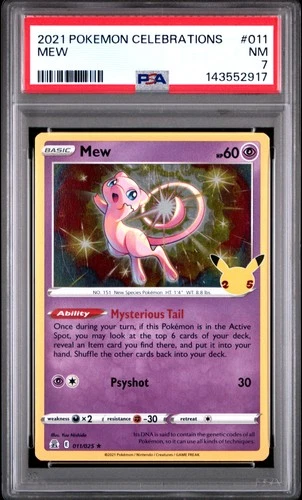 2021 POKEMON CELEBRATIONS #011 MEW PSA 7