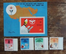 Lot timbres Biafra 1969 visite Paul VI - Bloc 2A + sg 39/42 neufs**