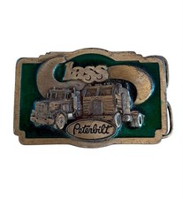 1978 Peterbilt Trucks Belt Buckle  PETERBILT CLASS  1-37 Tonkin Inc. Green