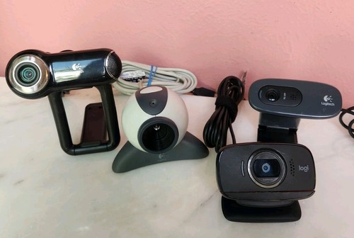 Lot of 4 Logitech Webcams – Vintage & Modern Mix – C270, C310, Orbit ...