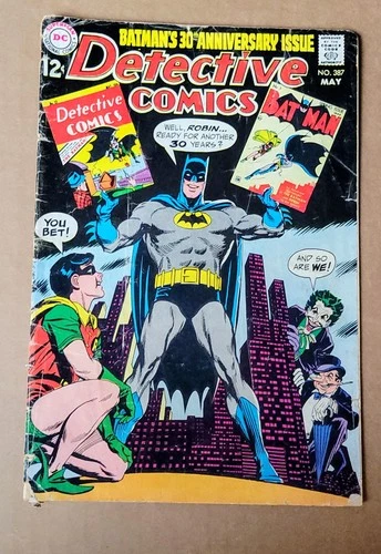 DC Comics Detective #387 Batman 30th Anniversary Issue, Vintage 1969