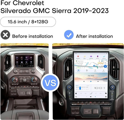 #ad Radio Stereo For Chevrolet Silverado GMC Sierra 2019 2023 Tesla Vertical Screen $887.00