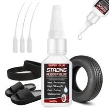Rubber Glue, 30g Super Glue for Rubber, Tires, Seals, Gaskets, Shoe Soles, Ho...