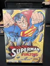 CIB SEGA Genesis Original Superman Sunsoft Game In Clamshell Case 🔥