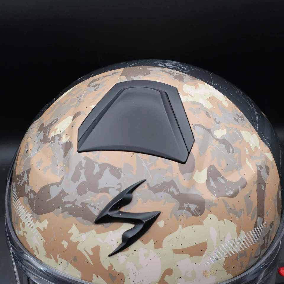 Casco de motocicleta modular SCORPION AT950 negro camuflaje táctico - grande Foto 3 de 4