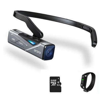 ORDRO EP7 4K Video Camera, Head Mounted Camera Vlog Camcorder, 60FPS Black