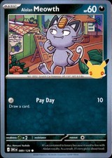 Alolan Meowth 089/128 Holo Common ME: 30th Celebration Pokemon Near Mint