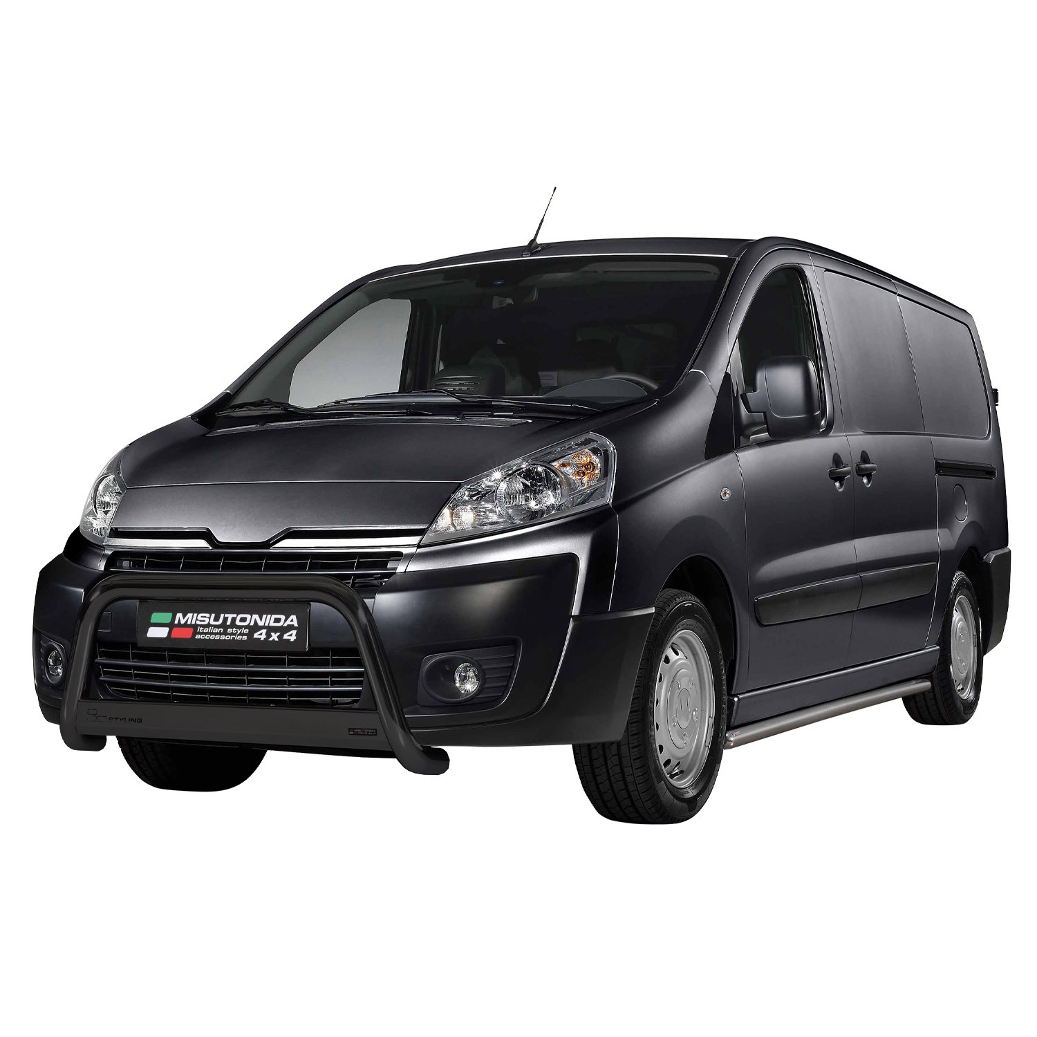 Pare-buffle Toyota Proace Verso 2016-2019 en acier noir 63 mm rigide