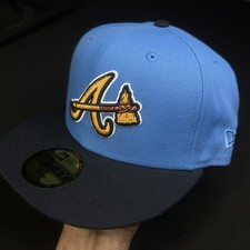 New Era 5950 Light Blue UV Atlanta Braves 1997 2016 Final Season Patch 7 3/8