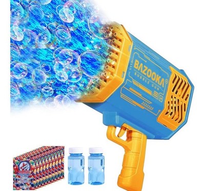 Bubble Machine Gun Kids Toys Bubble Gun w/ Colorful Lights and Thousands Bubbles
