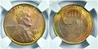 1937 Lincoln Wheat Cent NGC MS 66 RB Rainbow Toning Gorgeous Gem Copper Coin US